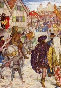 ベルトランがトーナメントのためにレンヌに乗り込む 作： Henry Justice Ford